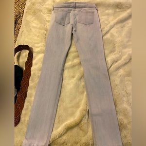 Rag & Bone Distressed Skinny Jeans in Gray